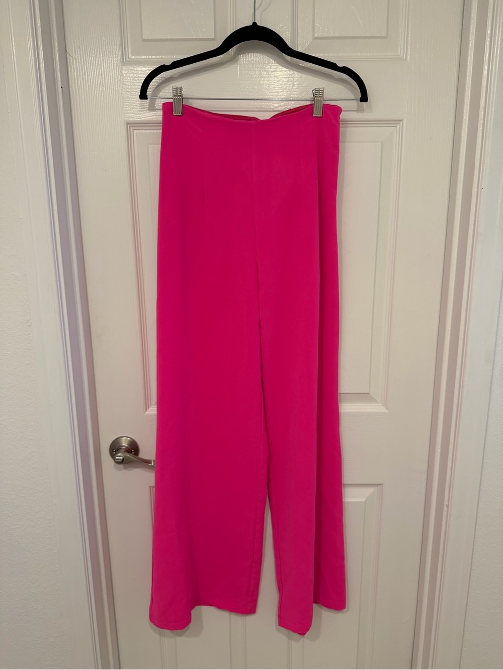 DO+BE Wide Leg High-Waist Pants - Hot Pink